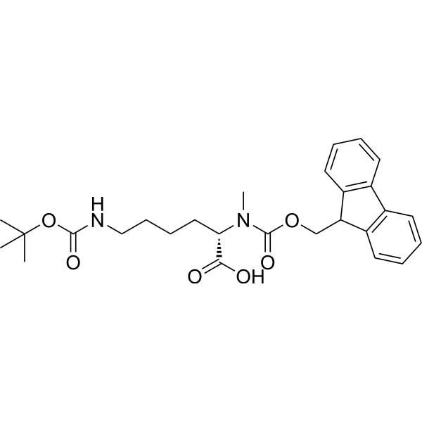 N2-(((9H-Fluoren-9-yl)methoxy)carbonyl)-N6-(tert-butoxycarbonyl)-N2-methyl-L-lysine Structure