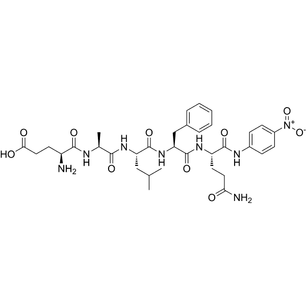Glu-Ala-Leu-Phe-Gln-pNA Structure