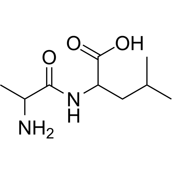 2-(2-Aminopropanamido)-4-methylpentanoic acid Structure