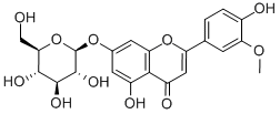 Chrysoeriol-7-O-glucoside Structure