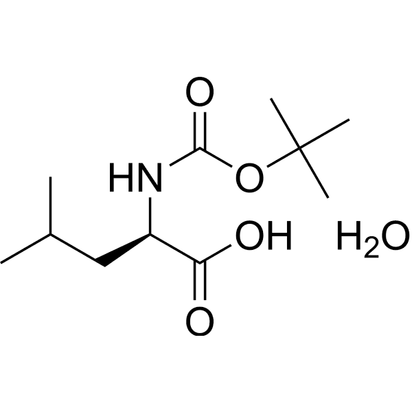 Boc-D-Leucine monohydrate Structure