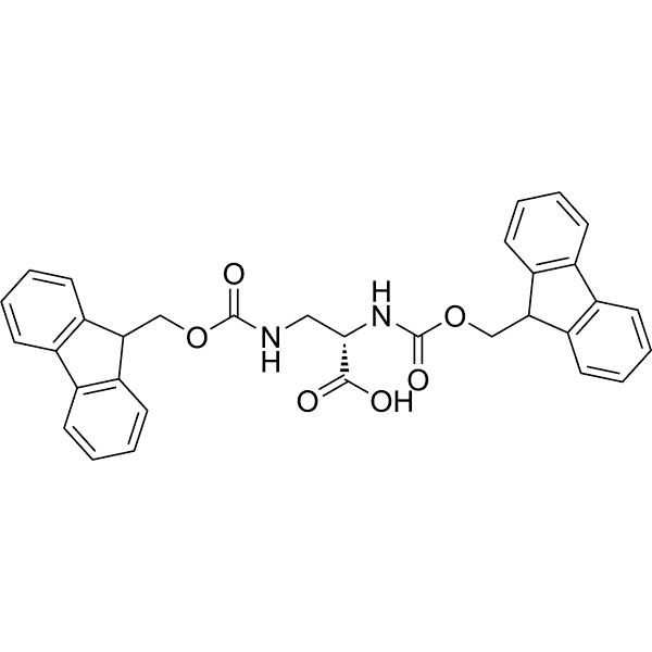 (S)-2, 3-Bis((((9H-fluoren-9-yl)methoxy)carbonyl)amino)propanoic acid Structure