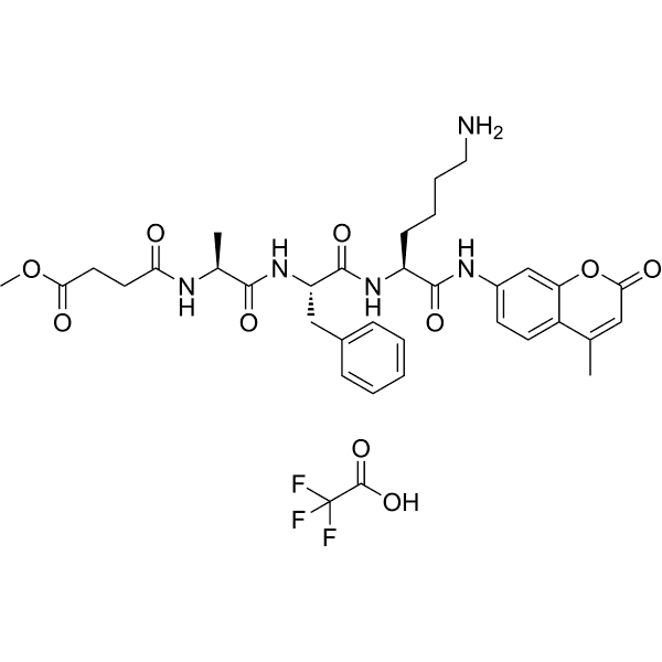 MeOSuc-Ala-Phe-Lys-AMC TFA Structure