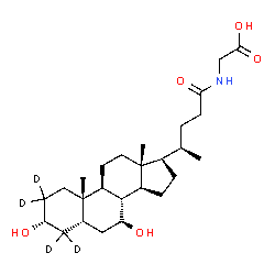 Glycoursodeoxycholic Acid-d4 Structure