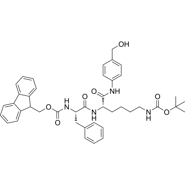 Fmoc-Phe-Lys(Boc)-PAB  Structure