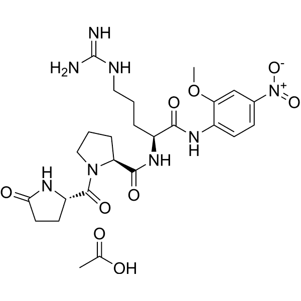 pGlu-Pro-Arg-MNA monoacetate Structure
