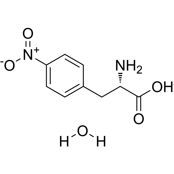 (S)-2-Amino-3-(4-nitrophenyl)propanoic acid hydrate Structure