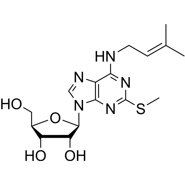 2-Methylthio isopentenyladenosine  Structure