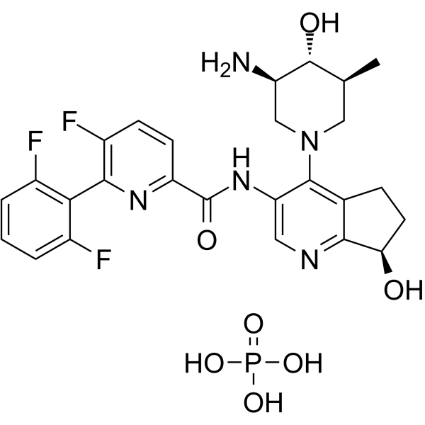 Uzansertib phosphate Structure