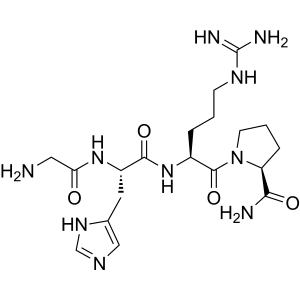 H-Gly-His-Arg-Pro-NH2 Structure