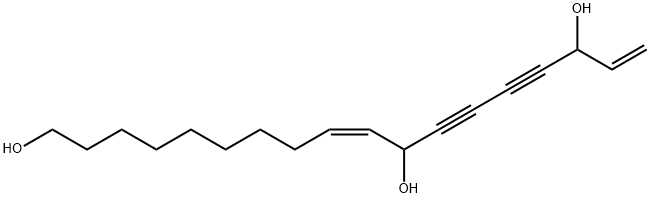 (9Z)-9,17-Octadecadiene-12,14-diyne-1,11,16-triol Structure
