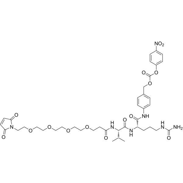 Mal-PEG4-Val-Cit-PAB-PNP  Structure