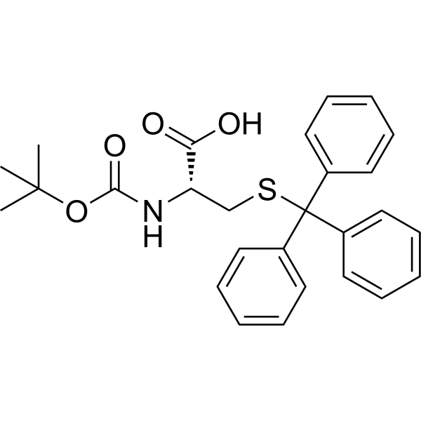 (R)-2-((tert-Butoxycarbonyl)amino)-3-(tritylthio)propanoic acid Structure