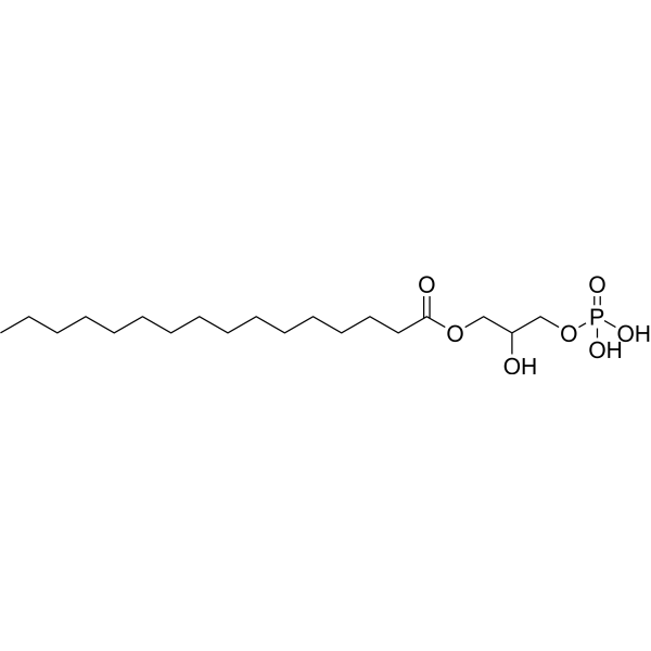 1-Palmitoyl lysophosphatidic acid Structure