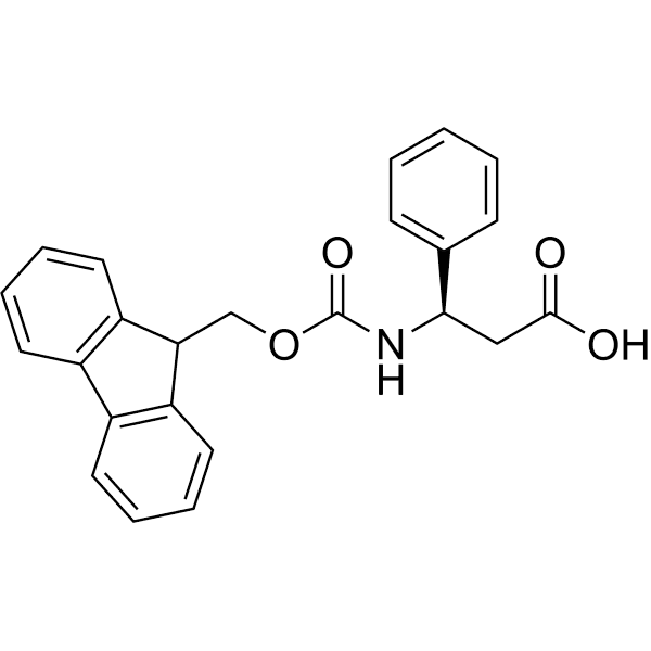(R)-3-((((9H-Fluoren-9-yl)methoxy)carbonyl)amino)-3-phenylpropanoic acid Structure