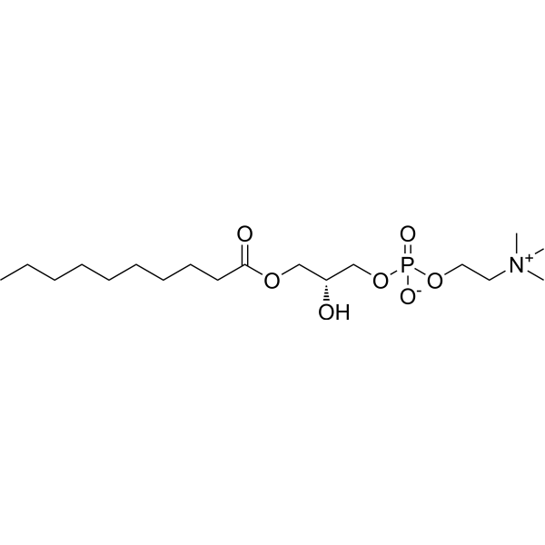 1-Decanoyl-sn-glycero-3-phosphocholine Structure