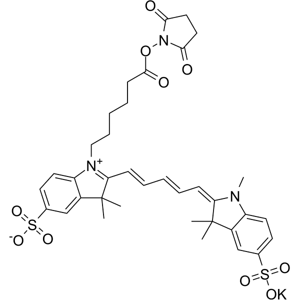 Sulfo-Cy5 NHS ester (potassium) Structure