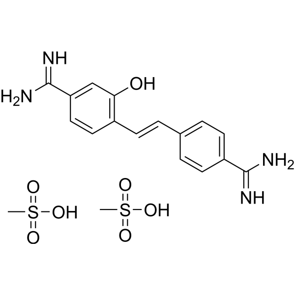Hydroxystilbamidine bis(fluoroGlod)  Structure