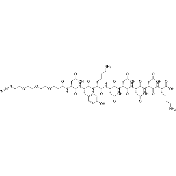 Azido-PEG3-DYKDDDDK Structure