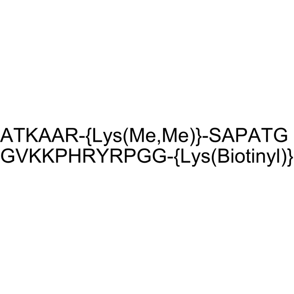 (Lys(Me, Me)27)-Histone H3 (21-44)-Gly-Lys(Biotinyl) Structure