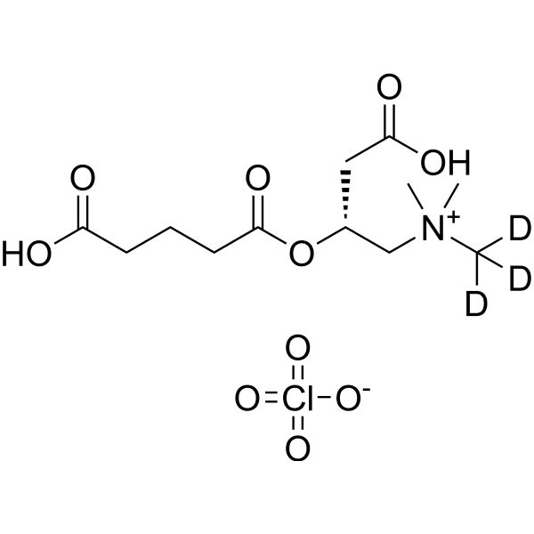 L-Carnitine(mono)-O-glutaryl-d3 perchlorate  Structure