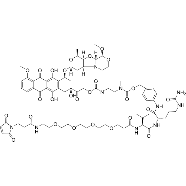 Mal-PEG4-VC-PAB-DMEA-PNU-159682 Structure