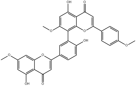 Heveaflavone Structure