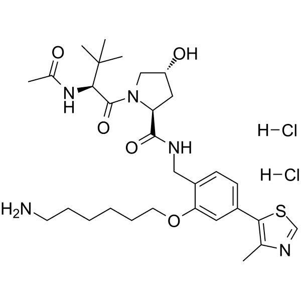 (S,R,S)-AHPC-phenol-alkylC6-amine dihydrochloride Structure