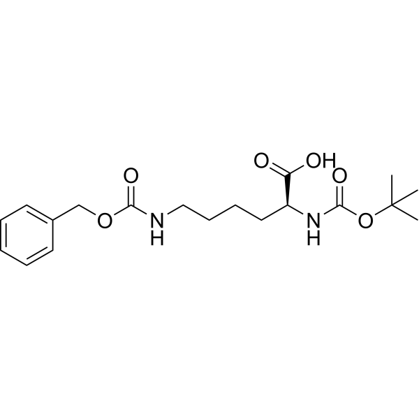 (S)-6-(((Benzyloxy)carbonyl)amino)-2-((tert-butoxycarbonyl)amino)hexanoic acid Structure