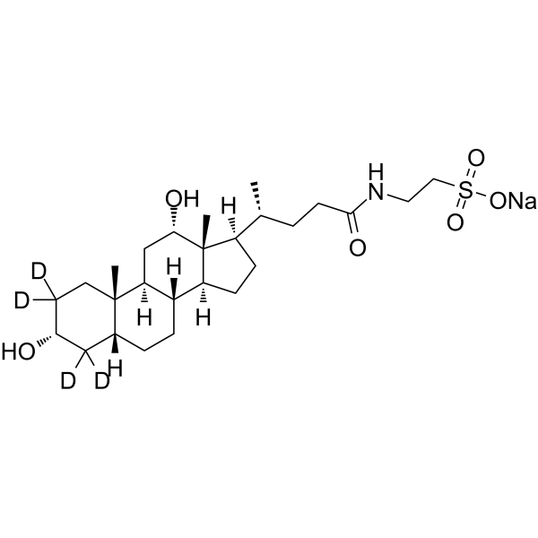 Taurodeoxycholic Acid sodium salt-d4 Structure
