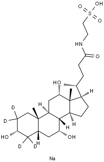 Taurocholic Acid sodium salt-d4 Structure