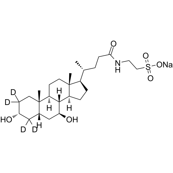 Tauroursodeoxycholic Acid sodium salt-d4 Structure