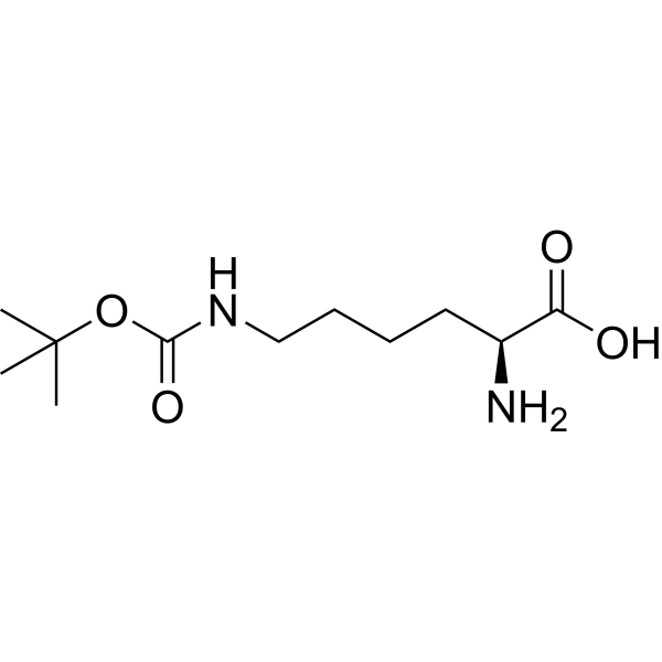(S)-2-Amino-6-((tert-butoxycarbonyl)amino)hexanoic acid Structure