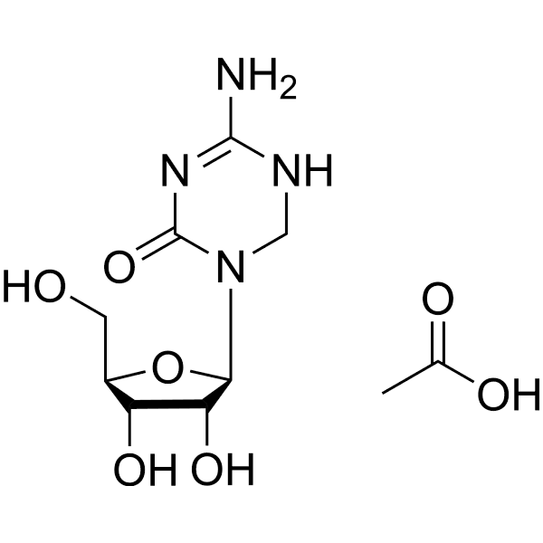 Dihydro-5-azacytidine acetate Structure
