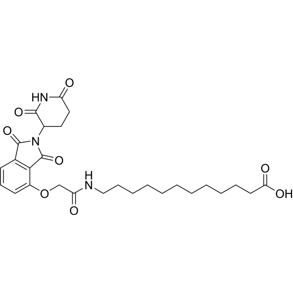 Thalidomide-O-amido-C11-COOH  Structure