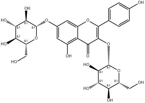 Kaempferol 3,7-di-O-glucoside Structure