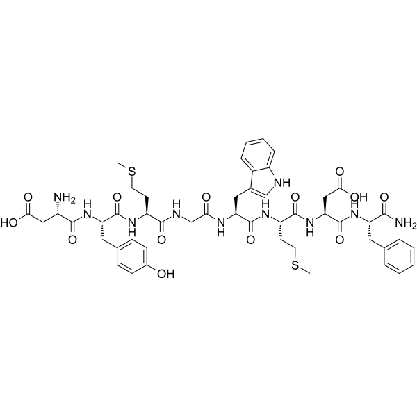 Cholecystokinin Octapeptide, desulfated Structure