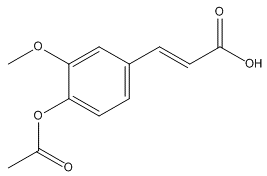 4-Acetoxy-3-methoxycinnamic acid Structure