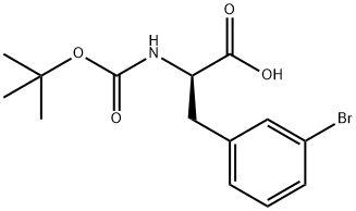 (R)-3-(3-Bromophenyl)-2-((tert-butoxycarbonyl)amino)propanoic acid Structure