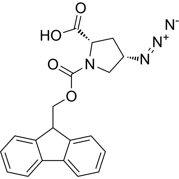 cis-Fmoc-Pro(4-N3)-OH Structure