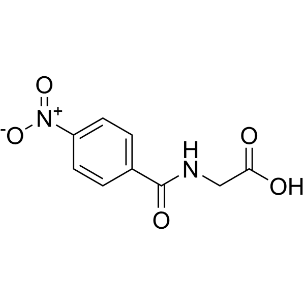 N-(4-Nitrobenzoyl)glycine Structure