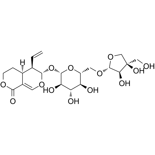 6'-O-β-Apiofuranosylsweroside Structure