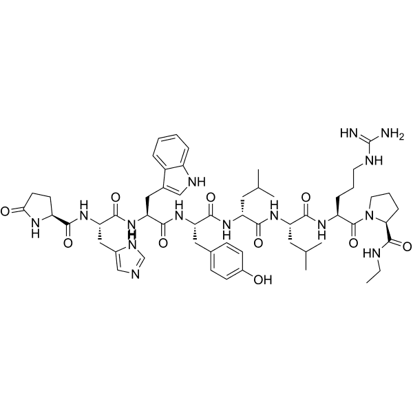 (Des-Gly10, Des-Ser4, D-Leu6, Pro-NHEt9)-LHRH Structure