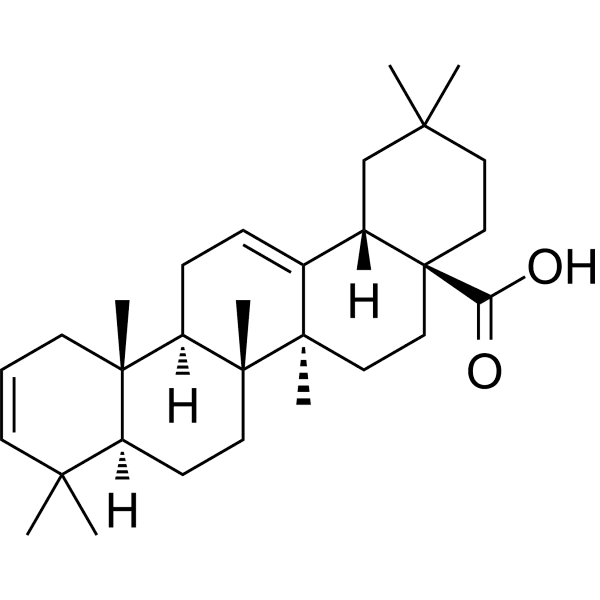 Oleana-2,12-dien-28-oic acid Structure