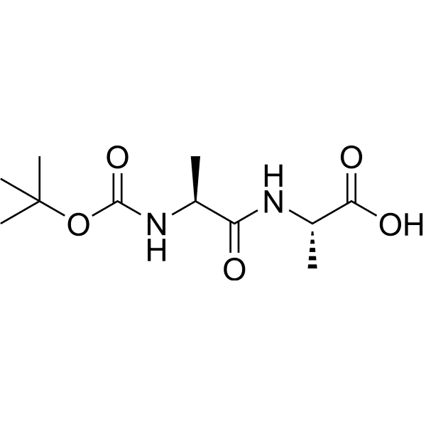 Boc-Ala-Ala-OH Structure