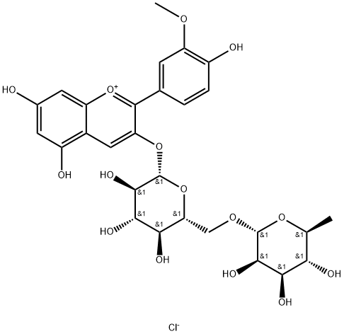 Peonidin-3-O-rutinoside chloride Structure