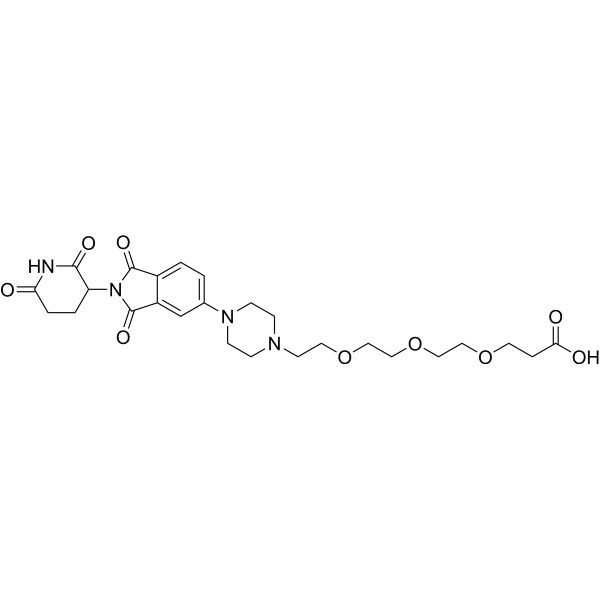 Thalidomide-Piperazine-PEG3-COOH  Structure