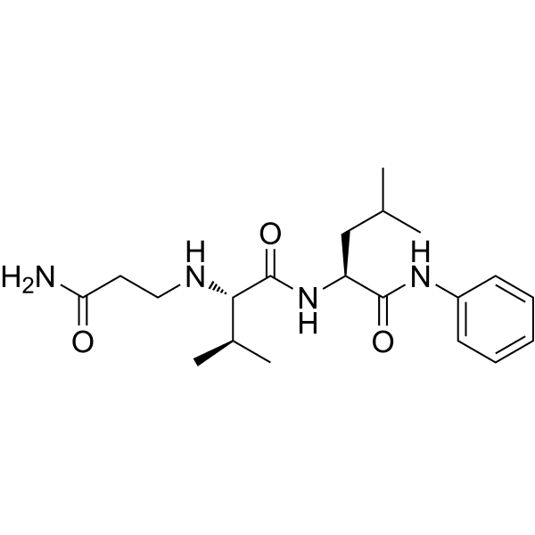 N-(2-Carbamoyl-ethyl)-Val-Leu-anilide Structure