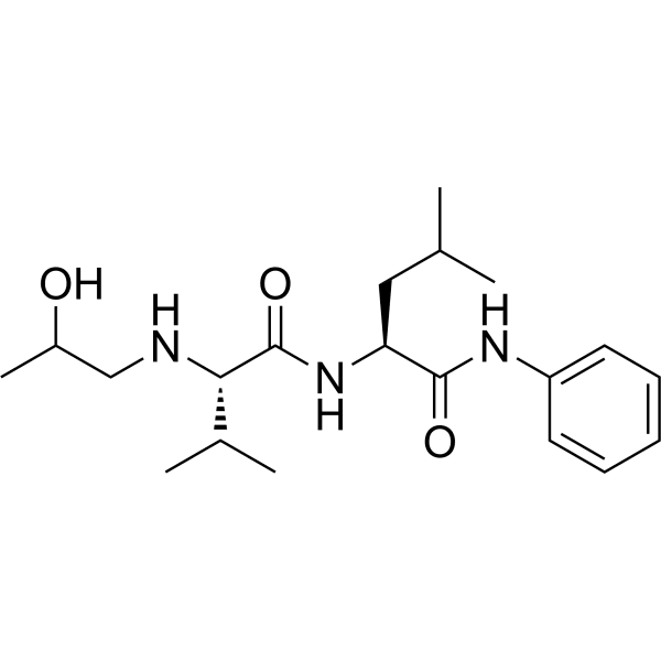N-((RS)-2-Hydroxy-propyl)-Val-Leu-anilide Structure