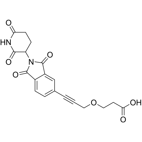 Thalidomide-Propargyne-PEG1-COOH Structure